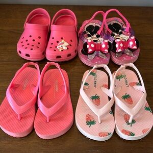 4 Pairs of Toddler Size 7 Summer Shoes
